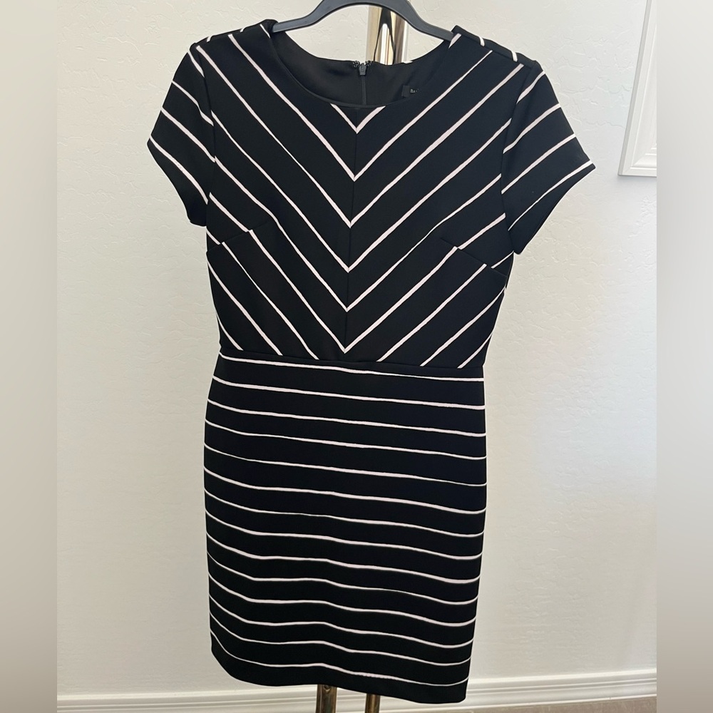 Banana Republic Black and White Striped Women's Dress